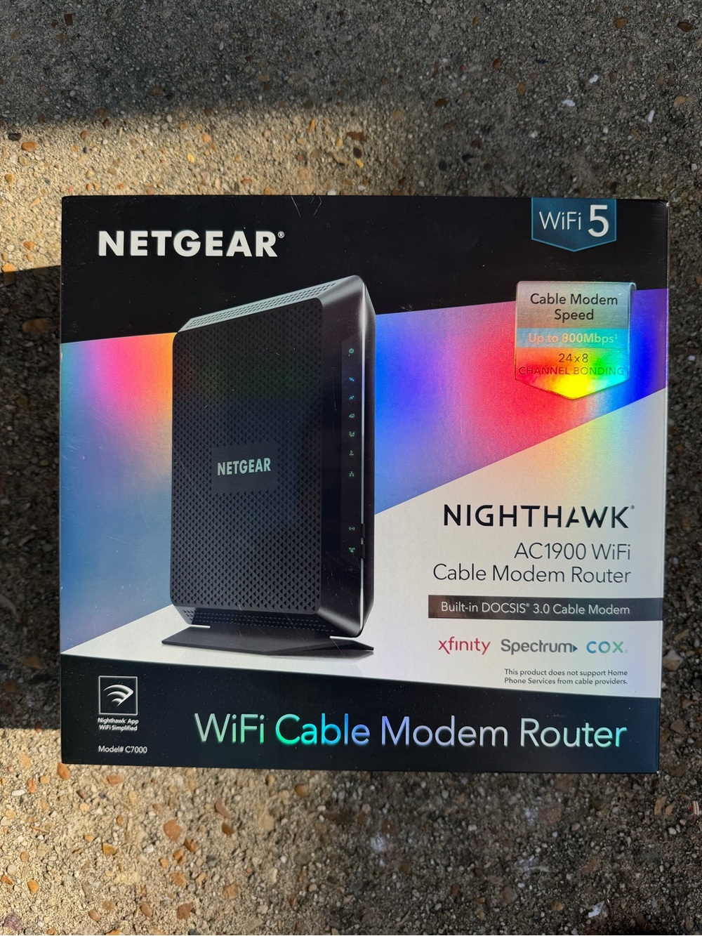 NETGEAR Nighthawk AC1900 WiFi Cable Modem Router - Black